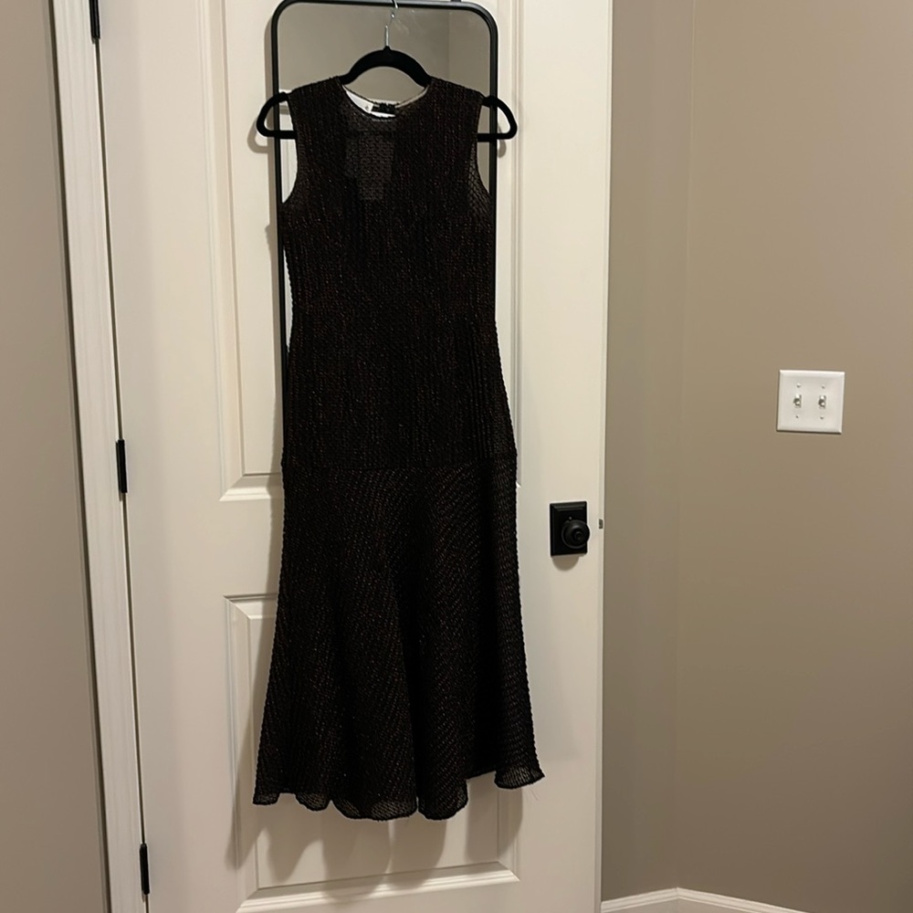 Akris Punto Sleeveless Metallic Knit Dress